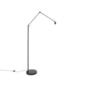 Modern floor lamp black adjustable - Editor