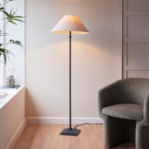 Lahaina Fabric Floor Lamp In Black