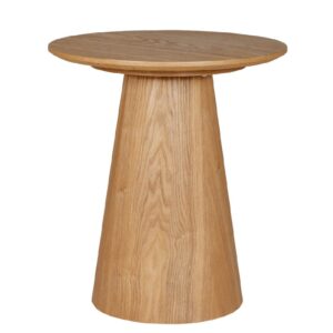 Hamel Wooden Round Lamp Table In Brown