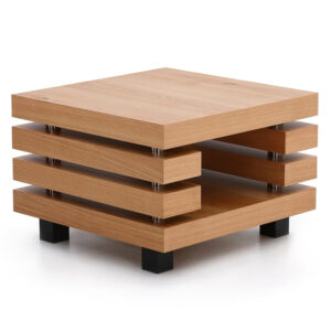 Preston Wooden Square Lamp Table In Fraser White Oak