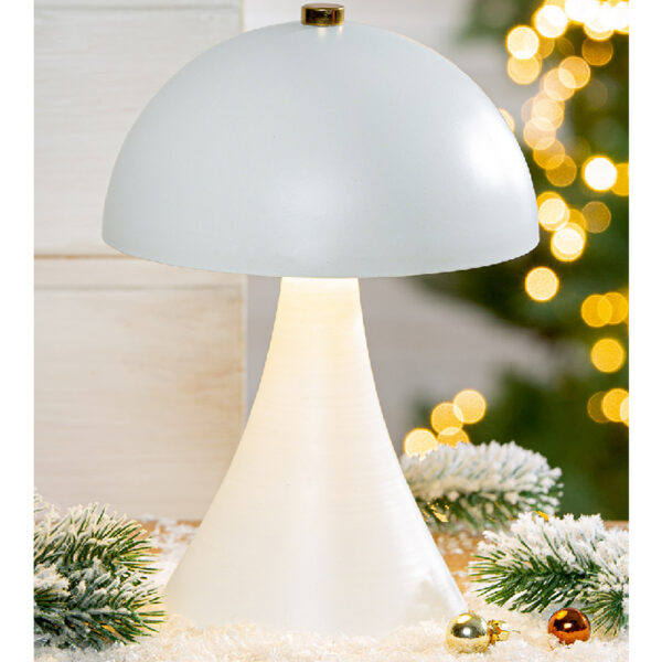 Allston LED Metal Mushroom Set Of 4 Table Lamps - White